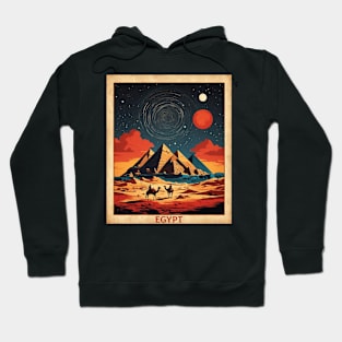 Egypt Starry Night Vintage Poster Travel Tourism Hoodie